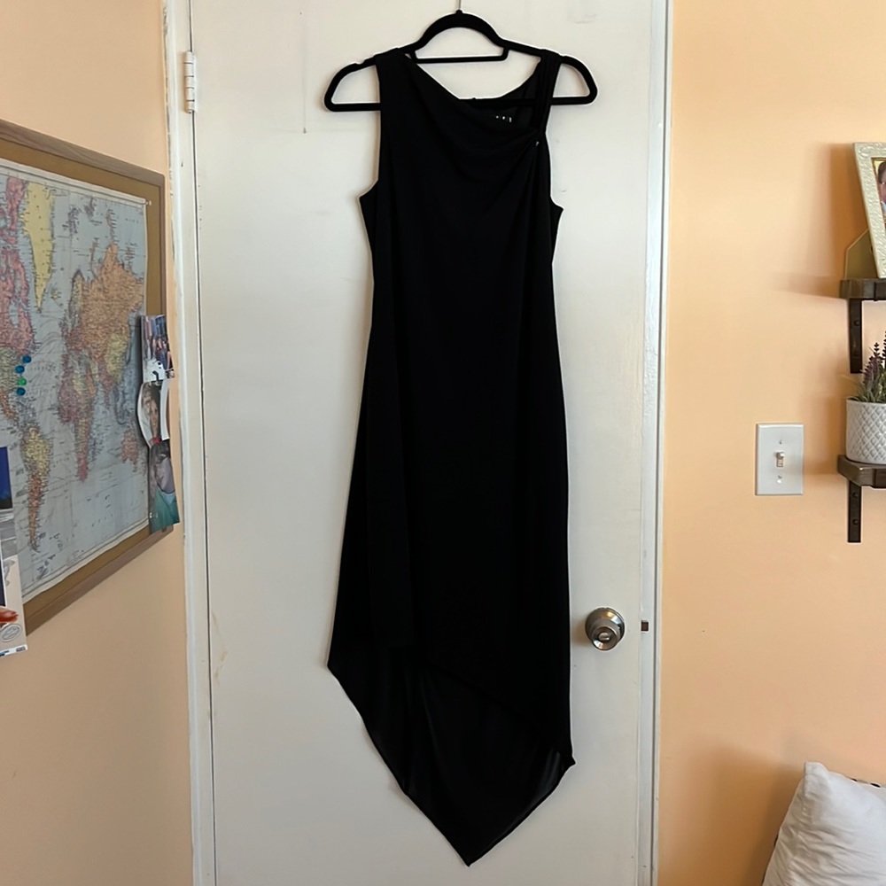 Black asymmetrical dress